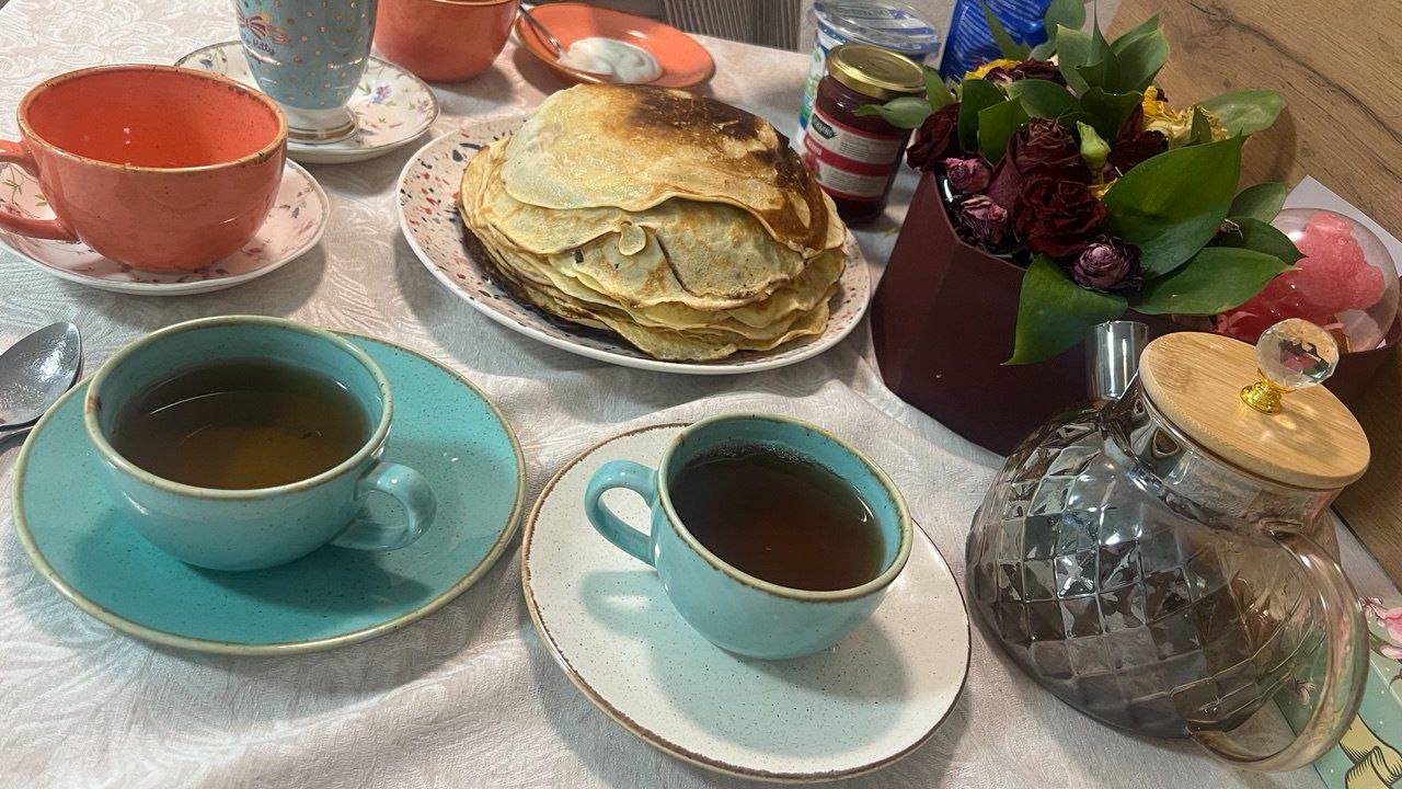 Девочки обновили кухню / Из старой скатерти - новая / Идем в гости на Масленицу, все несем с собой