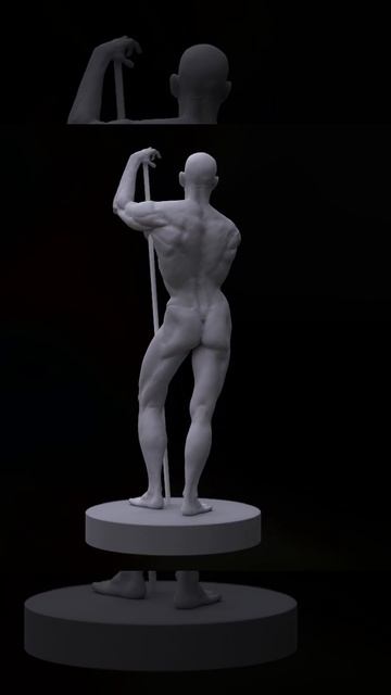 Sculpture - Male #art #statue #anatomy #artist #zbrush #sculpture