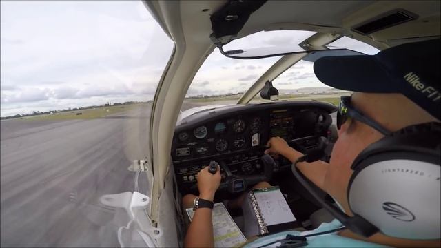 20150608_student pilot Victor's first SOLO flight in Piper Warrior - Pompano Beach Airpark