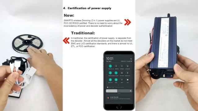 New design of wireless bluetooth LED driver: The integration of power supply and decoder