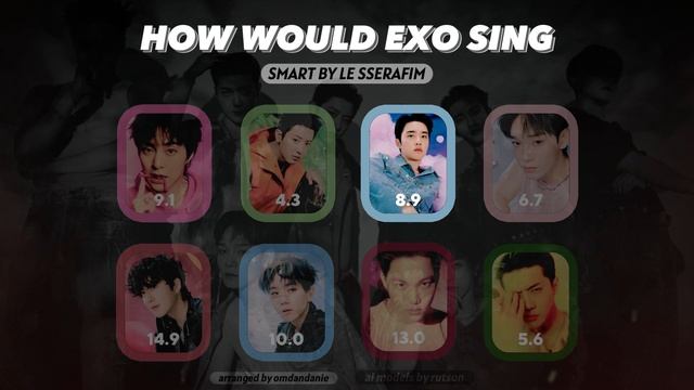 HOW WOULD EXO (엑소) SING 'SMART' by LE SSERAFIM (르세라핌)? (A.I COVER) [OT8]