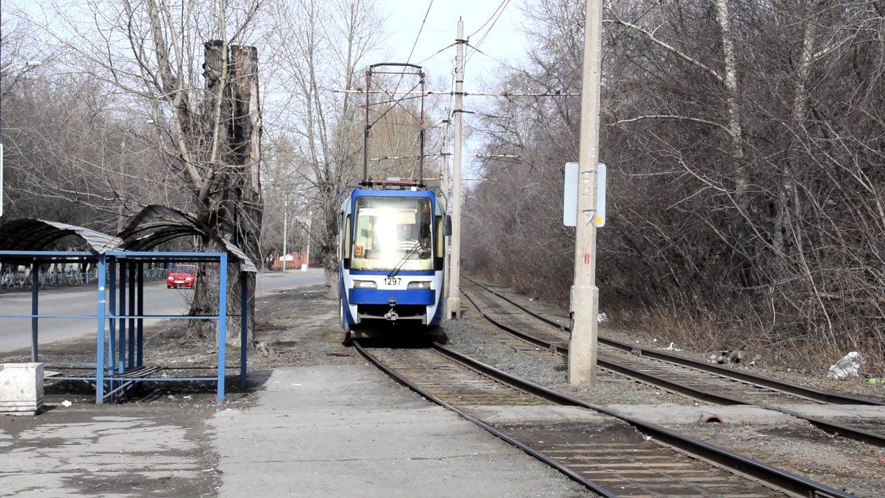 Трамвай Tatra TB4D КВР Барнаул-1297 (1080р)