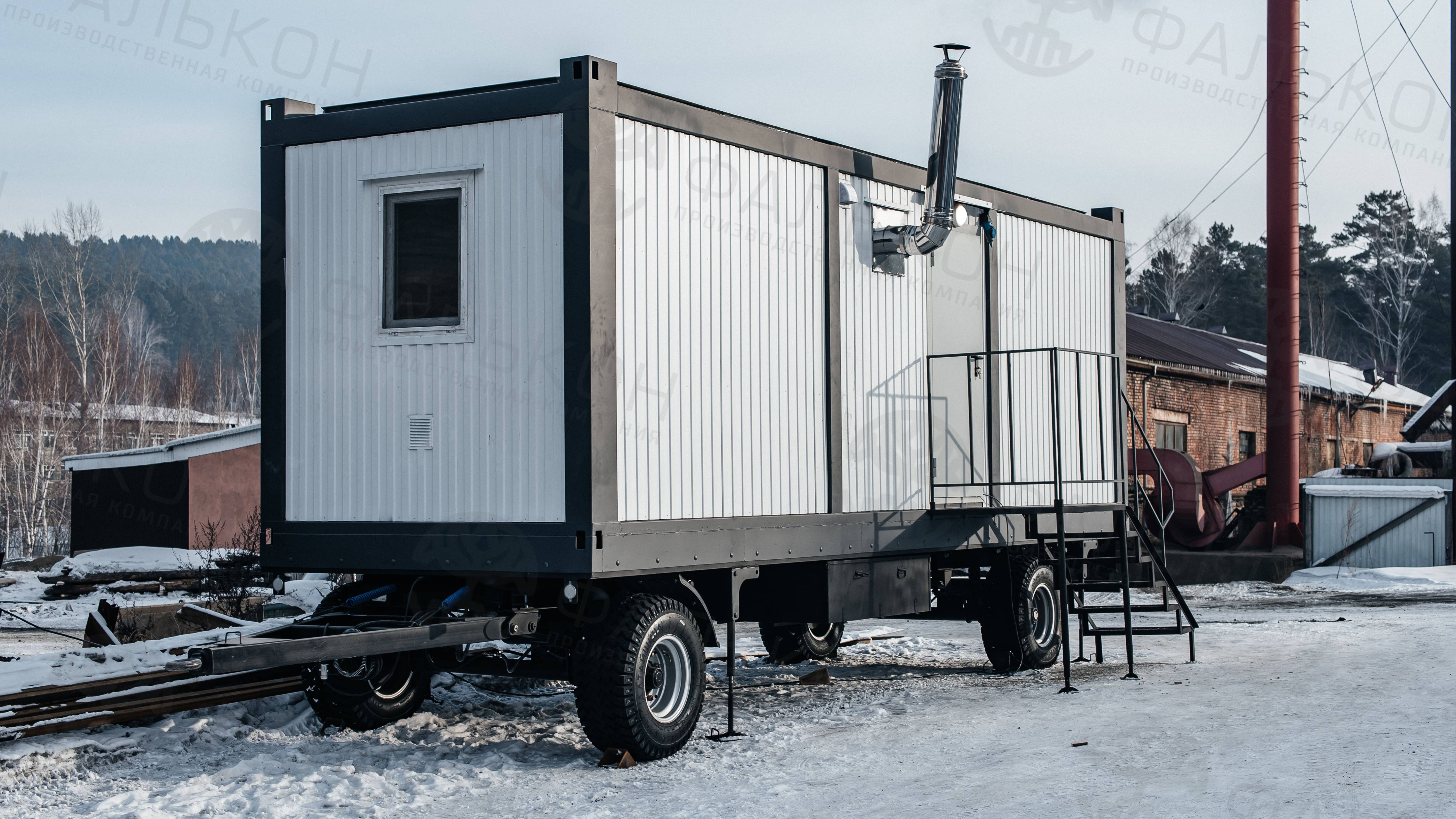 🚛 Мобильный вагон-дом на шасси – комфорт и автономность в экстремальных условиях! 🔥❄️