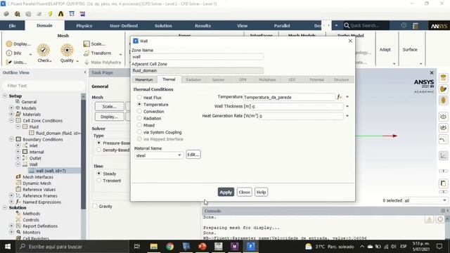 Convección forzada en flujo interno en ANSYS STUDENT