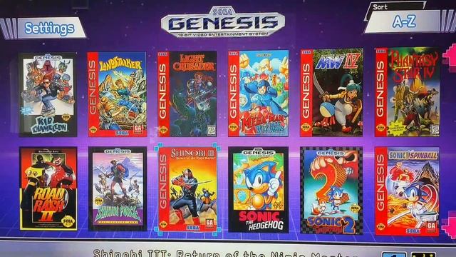 Sega Genesis Mini (games)