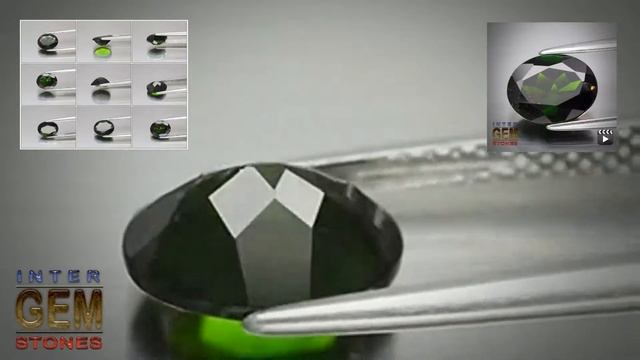 Chrom-Diopsid, Oval, Russland