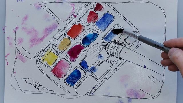 Акварельная история. Скетч. Акварель. Sketching for watercolor painting. Sketch.