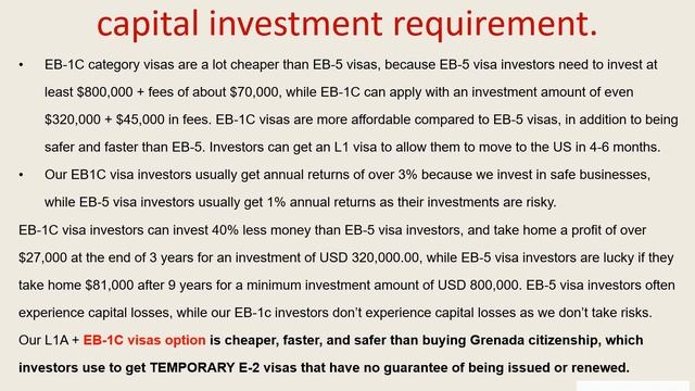 EB 1C visas are better than EB5 visas