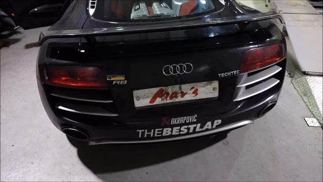 2011 AUDI R8 V10 Coupe  Mar's ECU Tune Pop Sound Test