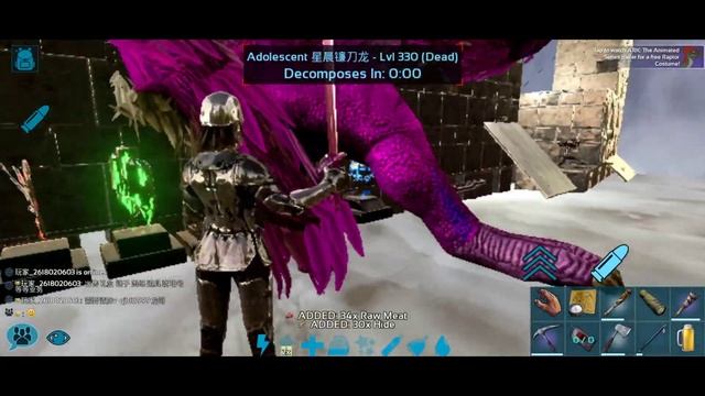 (ark mobile pvp) raid big base have tek ge
