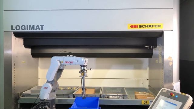 Schaefer Logimat with Nachi Robot and Solomon 3D Vision