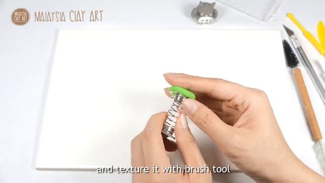 Totoro Diy gift Spring Base with light air dry clay