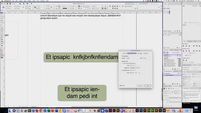 InDesign - Text Frame Options - part 4