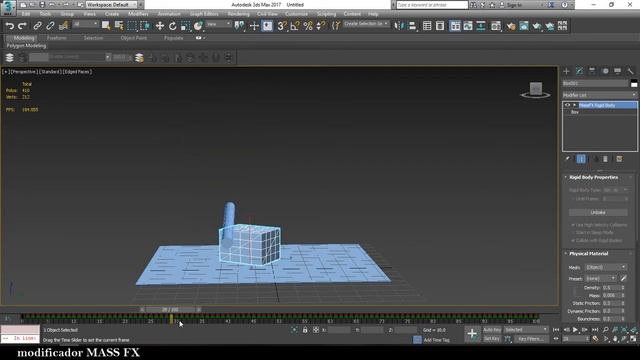 Modificador Rigibody MASS FX (3ds MAX)