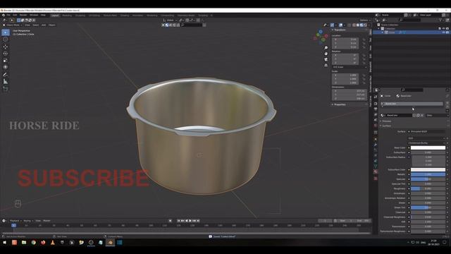 How to Model a 3D Pressure Cooker and unwrap in complete Blender Tutorial - PART 1