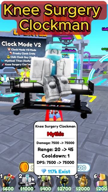 ⏰🌳🦋 UNITSCLOCK MODE V2 #roblox #endless #return #роблокс #shorts #MysticalTitan #ChillClockGuy