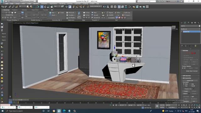 3DsMax Tutorial, Tutorial on Texturing a Stylish Office Desk and assets in 3dsmax