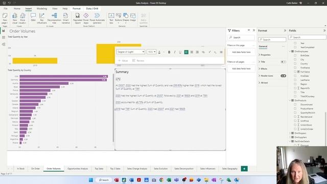 Microsoft Power BI - Level 2 - Video 20 Smart Narrative