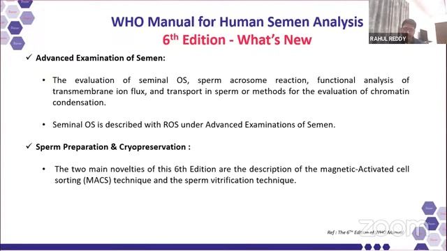 TRAZER TIME WEBINAR - Whats New in the 6th Edition of WHO Manual for Human Semen Analysis