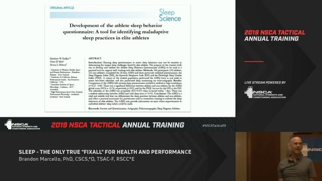 Sleep - The Only True "Fixall" for Health and Performance, with Brandon Marcello | NSCA.com