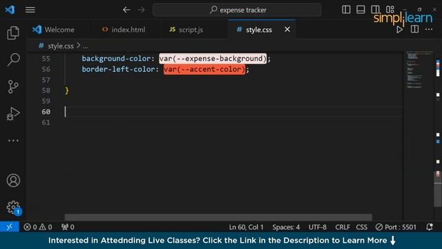 EXPENSE TRACKER APP Using REACT JS | REACT JS Projects For Beginners | Simplilearn #React #JS #Html