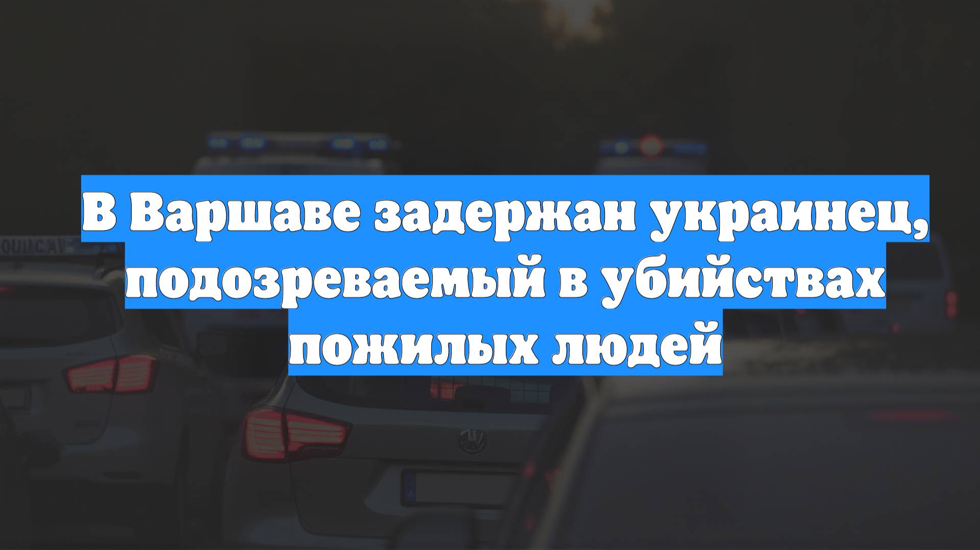 В Варшаве задержан украинец, подозреваемый в убийствах пожилых людей