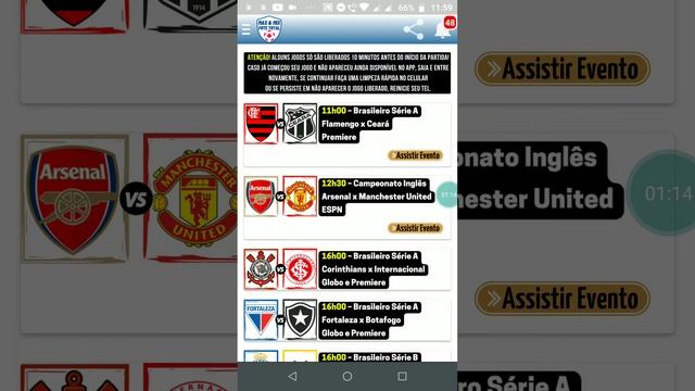 APK para assistir futebol grátis on-line