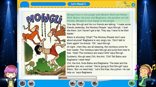 Get Smart Plus 4 : Module 6 Ep-6 "Mowgli" Story Time (Page 65)