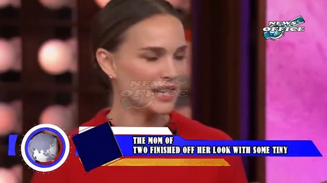 Natalie Portman Stuns In A Red Mini Dress & Sheer Tights For The Kelly Clarkson Show Appearance