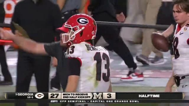 Kirby Smart not happy with final drive before halftime Georgia Orange Bowl