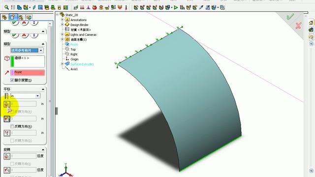 SolidWorks CAE 原廠線性驗證問題 1靜力分析15薄壁壓力容器內的周向應力