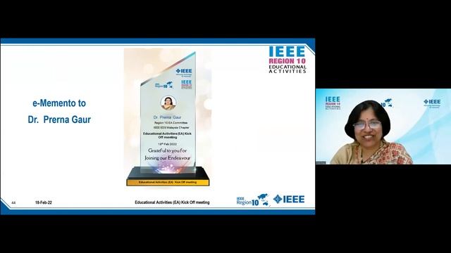 Webinar on 2022  IEEE R10 EA Project opening