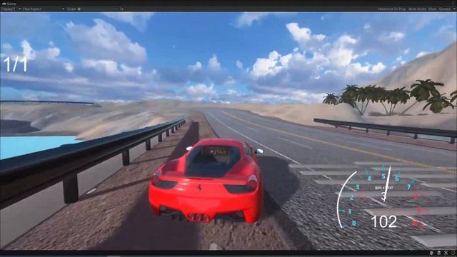 Unity Racing - Ferrari 458 Gameplay