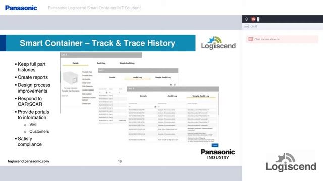 Panasonic Logiscend Webinar - Smart Containers Webinar 2020