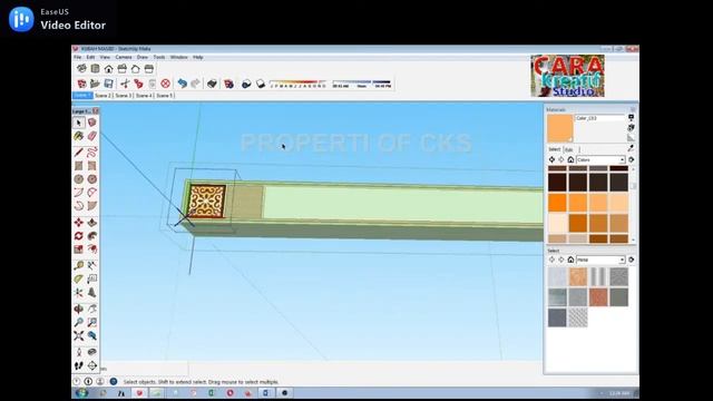 CARA BIKIN KALIGRAFI ARAB INDAH DI BALKON KUBAH MASJID di SketchUp / SKP