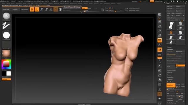 zBrush Female Torso Pt.2