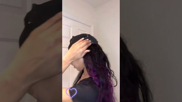how to : quick weave | *purple peekaboo*  #valentinesday inspired quick weave! 💜+ eyebrow tinting