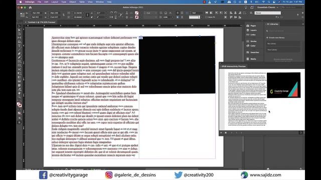 Insert a video in InDesign