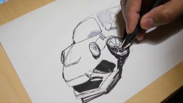 How to draw a PORSCHE 911 GT3