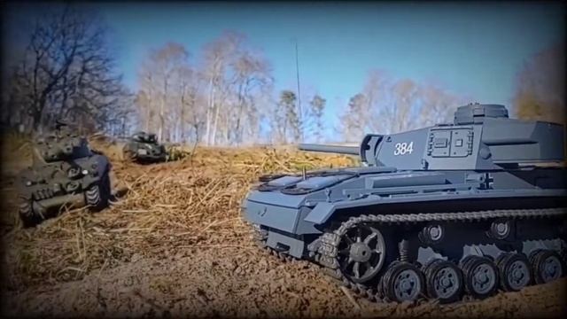 ▶RC TANK BATTLE◀ WW2 Edition♦Panzer III Tank VS M4 Sherman tanks