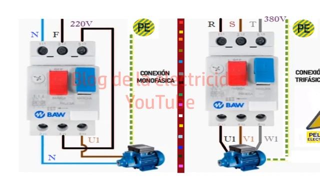 Como conectar un Guardamotor protector motor trifásico monofasico