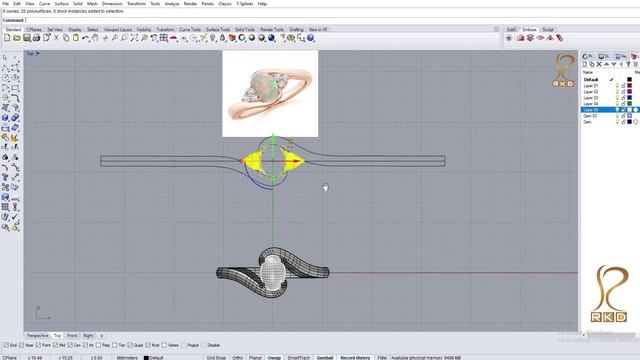 Tutorial 4 | How to Create Oval Cabochon Prong Setting Ring in Rhinoceros 3D | JEWELRY | Education