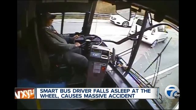 SMART Bus driver falls asleep at the wheel, causes massive accident