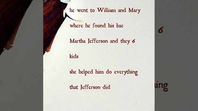 Thomas Jefferson Song written by Jabrey James