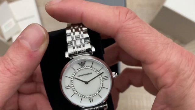 Emporio Armani Gianni T-Bar Silver Stainless Steel Ladies Watch AR1908 (Unboxing) @UnboxWatches