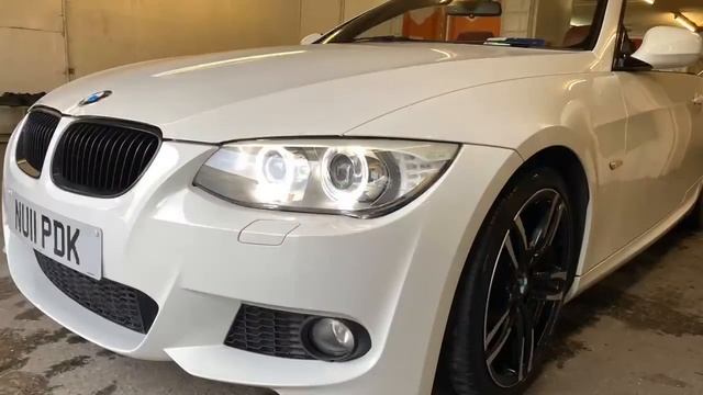 Bmw M sport 320d 2011, white with red full leather