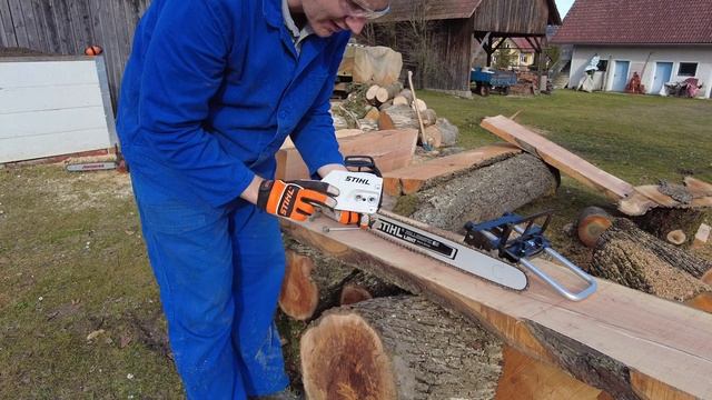 Logosol mit Stihl MS 661 C-M 90cm Schwert Teil 2