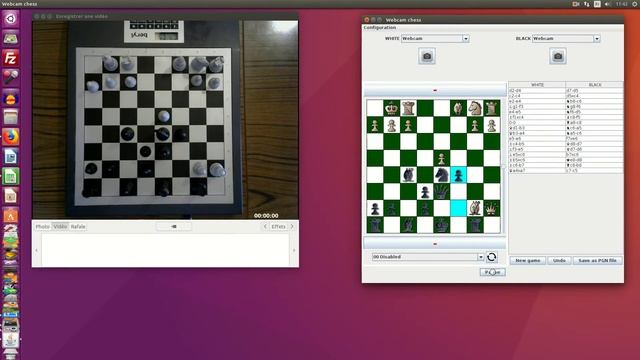 Recording a game against NOVAG BERYL level L1C3
