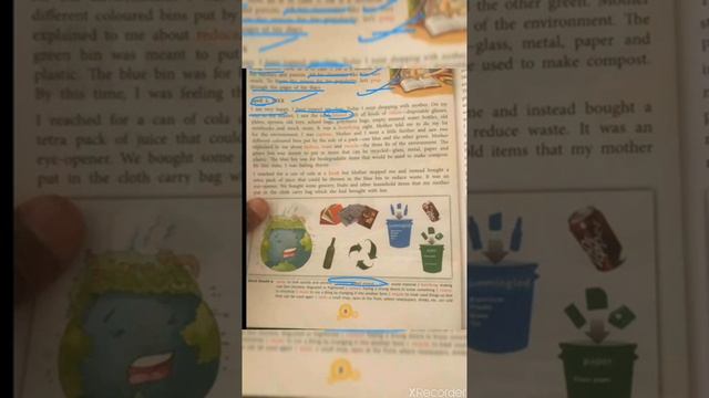 Class 5th English Reader, Ch-1 Go Green Go Smart, Page no.7 and 8