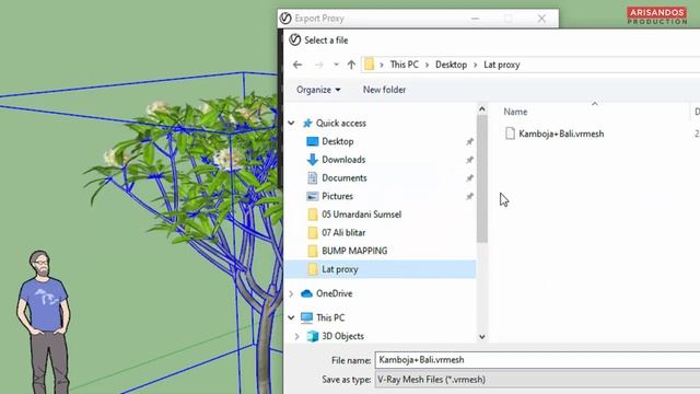 Membuat proxy Objek di SKetchup untuk Meringankan PC - Render V-Ray next Tutorial